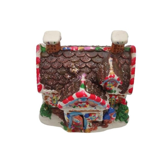 Christmas House Gingerfrost Land Tea Light Holder 4 Inches Tall and Wide - Picture 2 of 5
